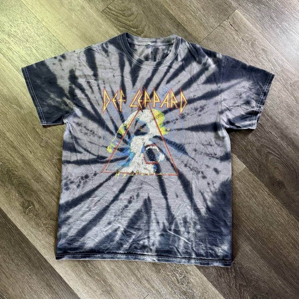 Def Leppard Shirt Vintage Tie die Sz‎ Medium